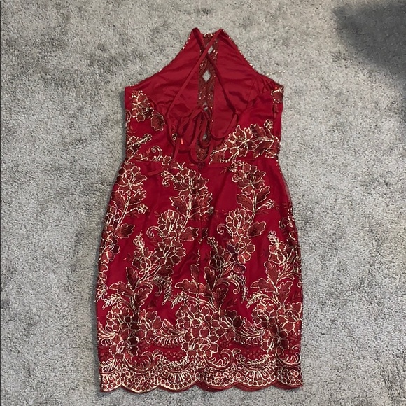 Xenia Boutique Red & Gold Dress - Picture 2 of 7